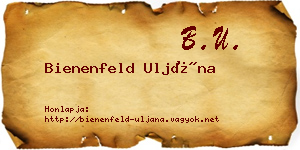Bienenfeld Uljána névjegykártya